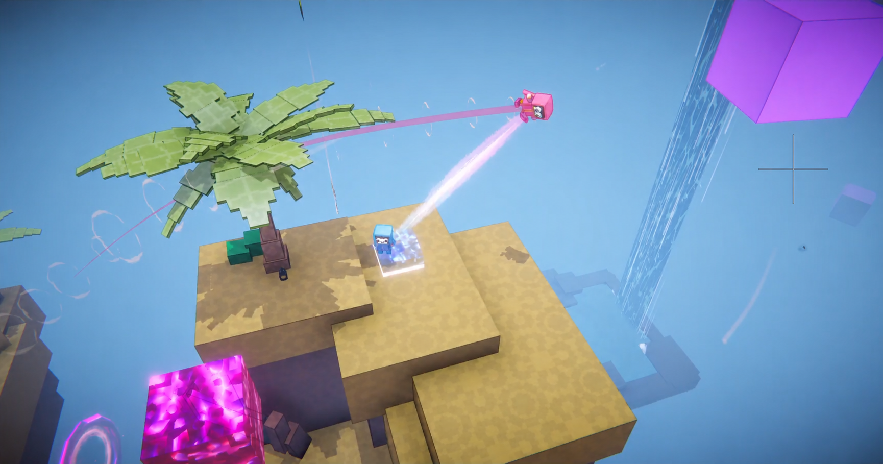 Fling Up Together tethered players in the air