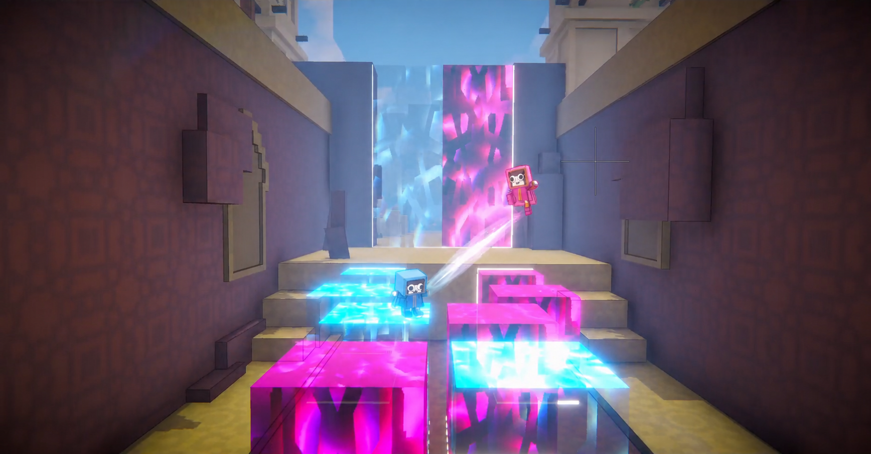 Fling Up Together neon obstacle sequence